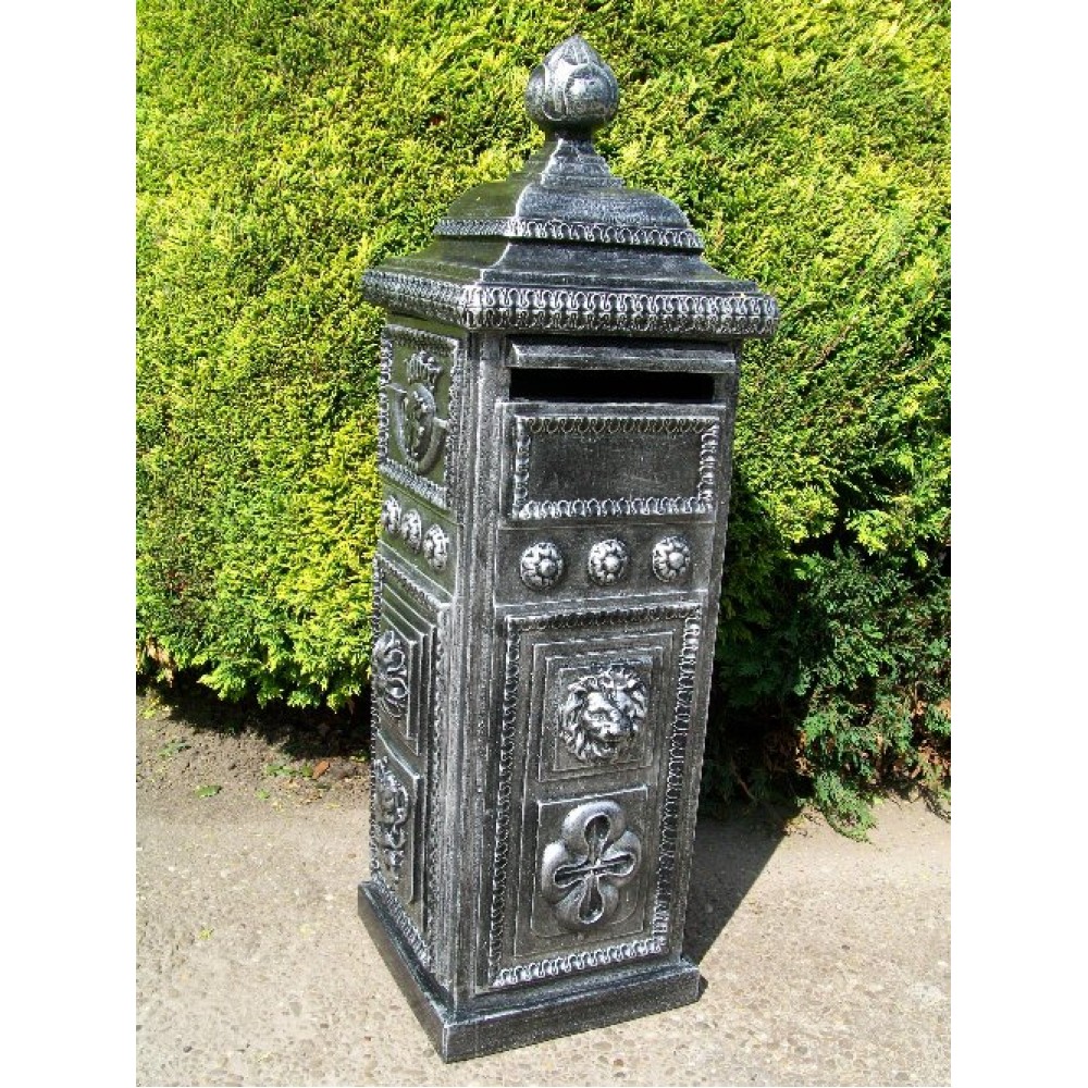 Engelse brievenbus Elite antiek zilver