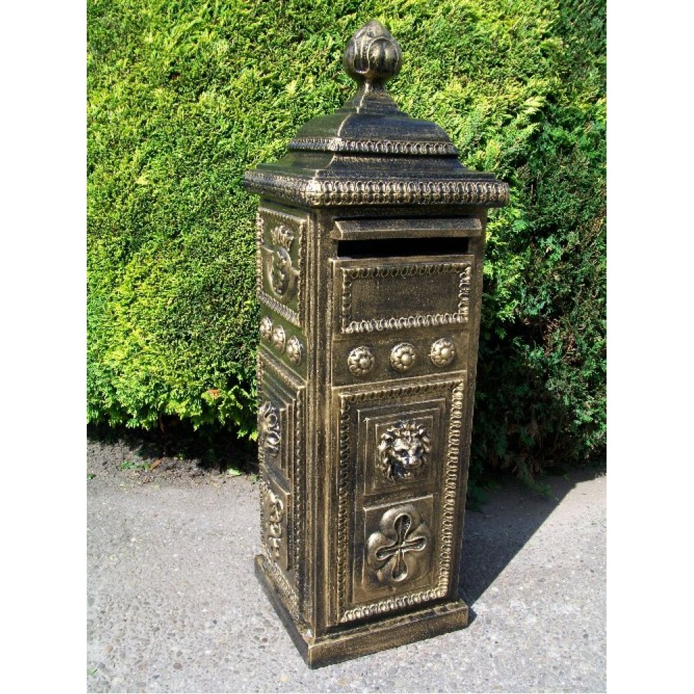 Engelse brievenbus Elite antiek brons